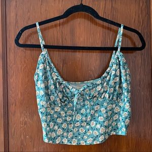 Urban Outfitters Floral Tie Front Cami
